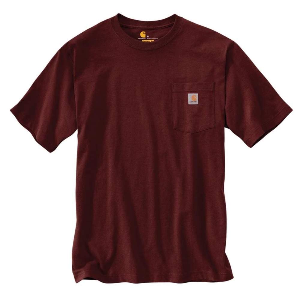 NWT Carhartt K87 Original Fit Pocket T-Shirt Red